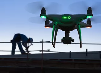 Drones being use on UK construction projects