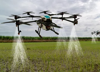 The use of drones on farmers fields show the advance of agritech